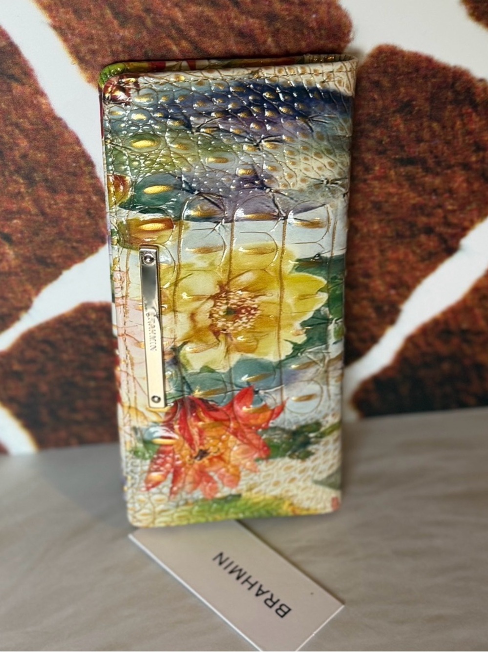 Brahmin Ady Wallet Succulent Bloom Cactus HTF NWT GORGEOUS COLORS firm $